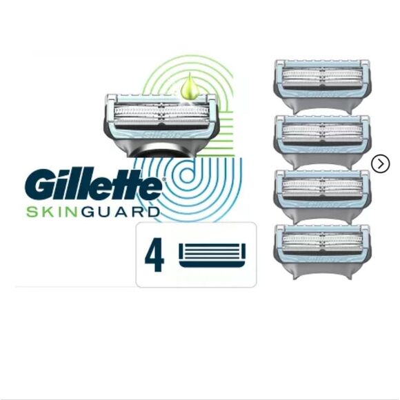 🆕🪒Gillette Skinguard Razor Blades Refill Cartridges - 2 Packs Of 4 - Picture 1 of 8